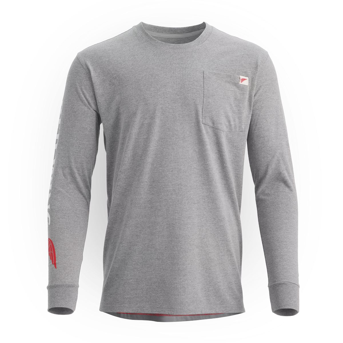 T-shirt con maniche lunghe e tasca con stampa sulle maniche